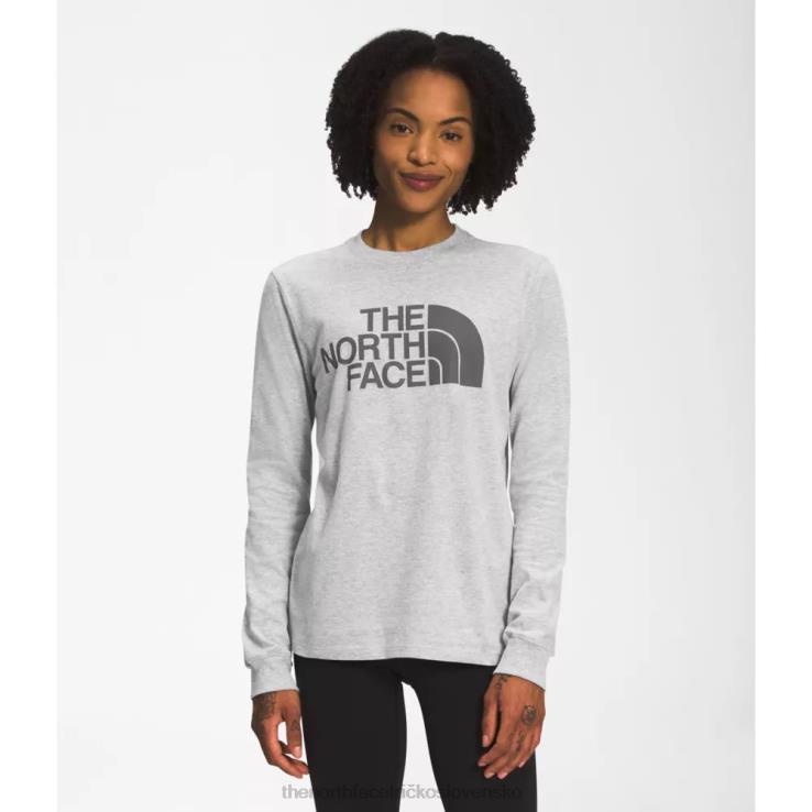HLH084603 sivá The North Face dámske tričko s dlhým rukávom, polokupoly