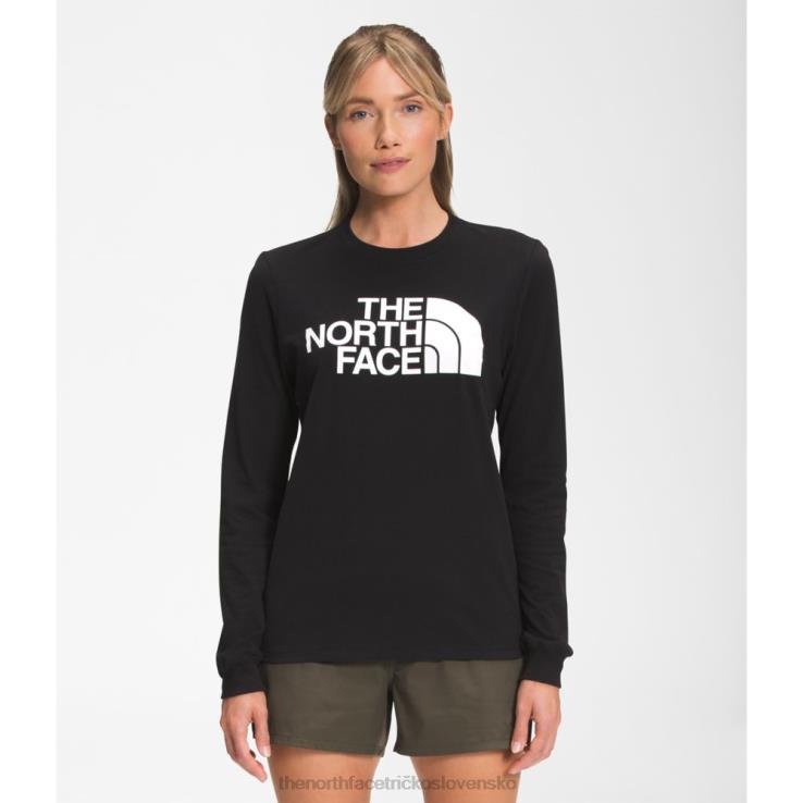 HLH084604 čierna The North Face dámske tričko s dlhým rukávom, polokupoly