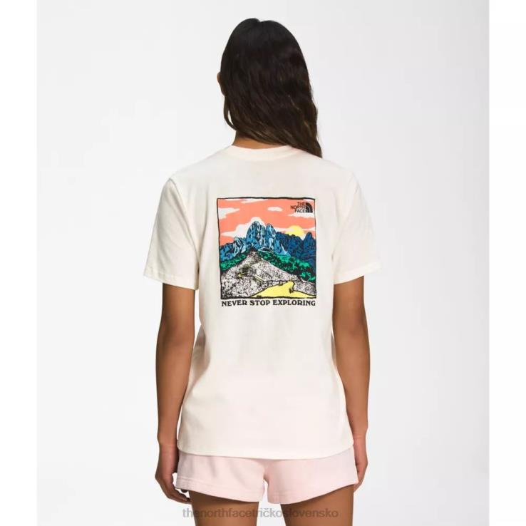 HLH085505 biely The North Face dámske tričko s krátkym rukávom s grafickým vstrekovaním