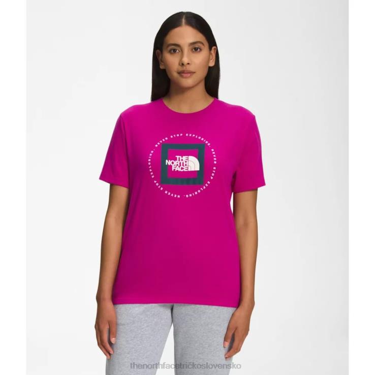 HLH085548 fuschia ružová The North Face dámske tričko geo nse s krátkym rukávom