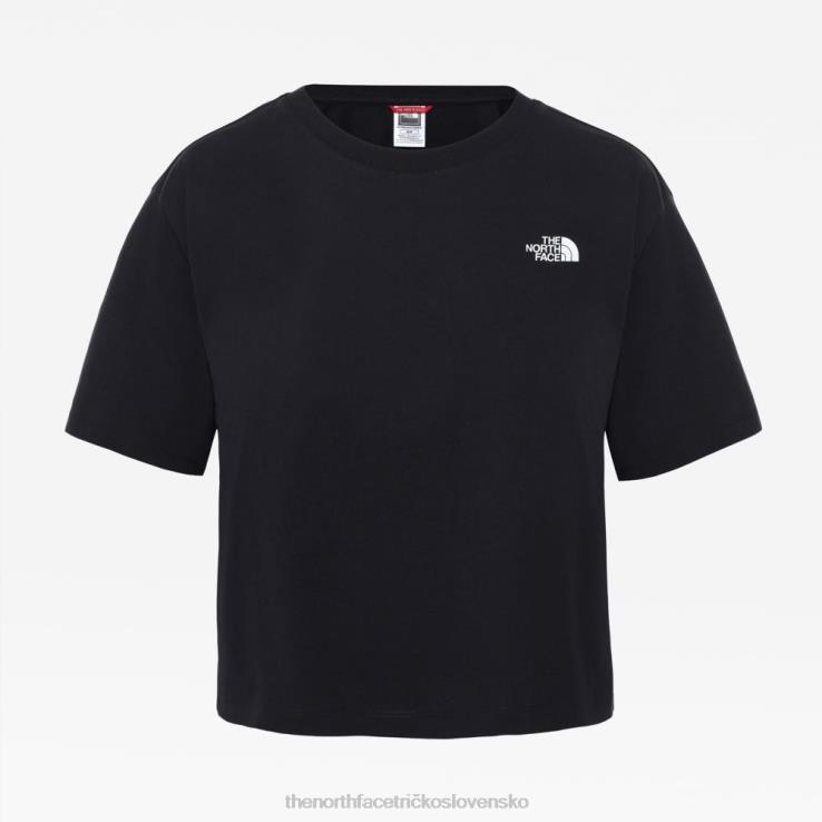 HLH08614 čierna The North Face dámske skrátené jednoduché kupolovité tričko