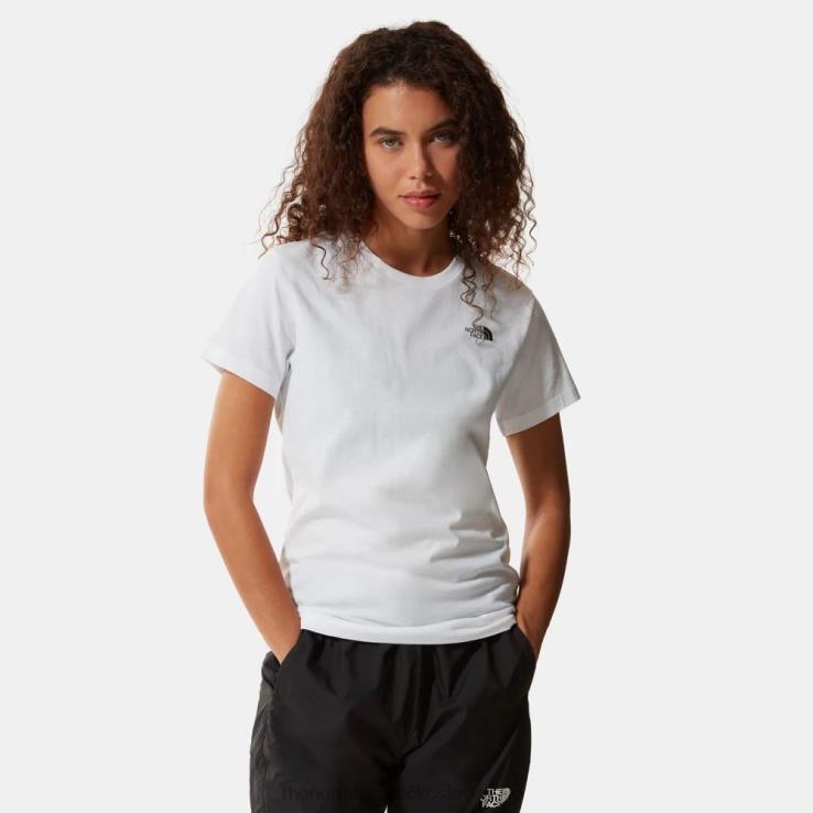 HLH08622 biely The North Face dámske jednoduché kupolové tričko
