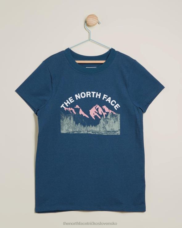 HLH087200 Modrá The North Face vonku spolu tričko s krátkym rukávom