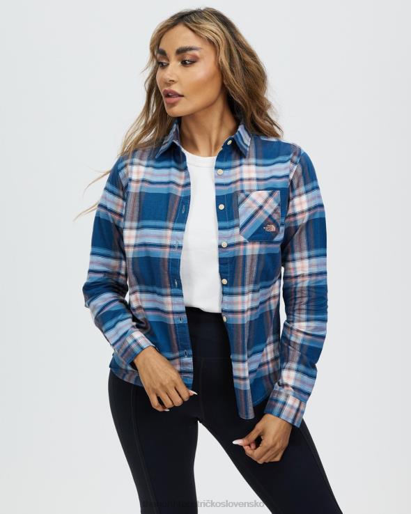 HLH087277 modré tučné The North Face pacific tričko s dlhým rukávom