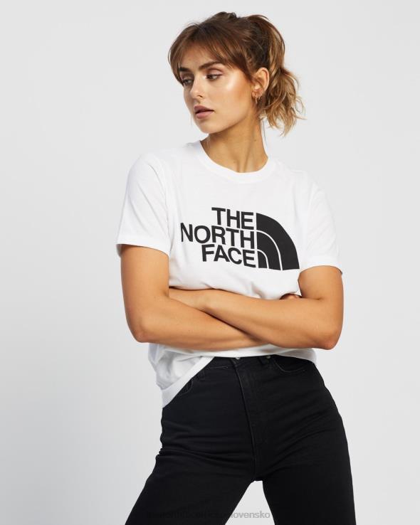HLH087291 biely The North Face Bavlnené tričko s polovičnou kupolou