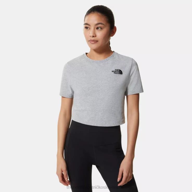 HLH08861 sivá The North Face dámske skrátené tričko