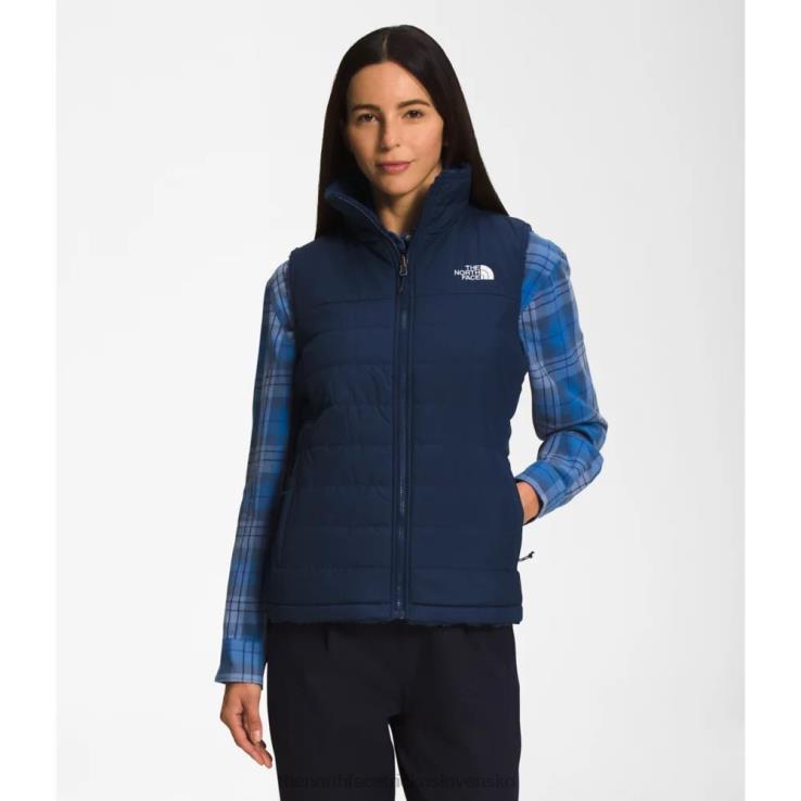 HLH083602 vrcholové námorníctvo The North Face dámska mossbud zateplená obojstranná vesta