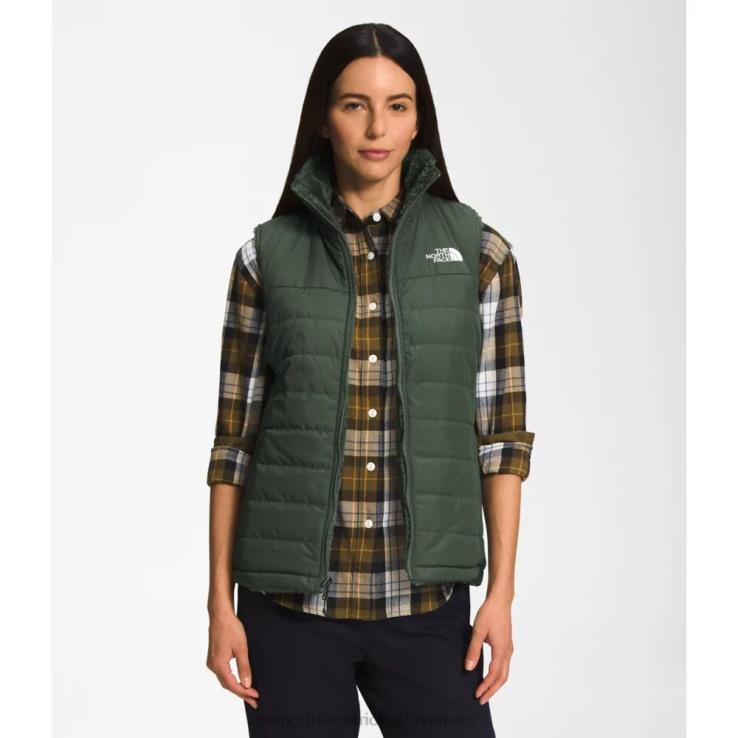 HLH083605 tymián The North Face dámska mossbud zateplená obojstranná vesta